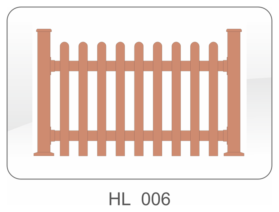 Fence HL-006 profile cross-section